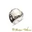 Exclusive Cut Nacre Silver Men Ring