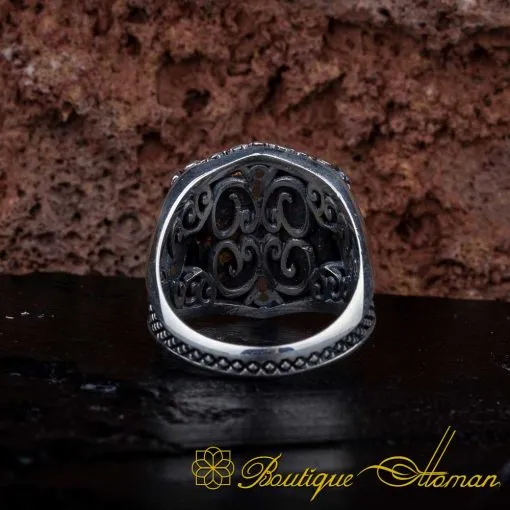 Exclusive Cut Silver Men Islamic Ring - Image 5