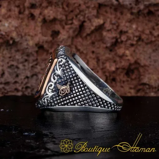 Exclusive Cut Silver Men Islamic Ring - Image 4