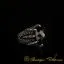 Claw Of Falcon Black Zircon Silver Ring