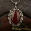 Filigree Handmade Aqeeq Silver Pendant