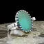 Green Aqeeq Hand Made Simple Women Ring