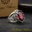Handcraft Classic Garnet Men Ring