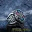 Handcraft Mixed Gemstone Pieces Men Ring