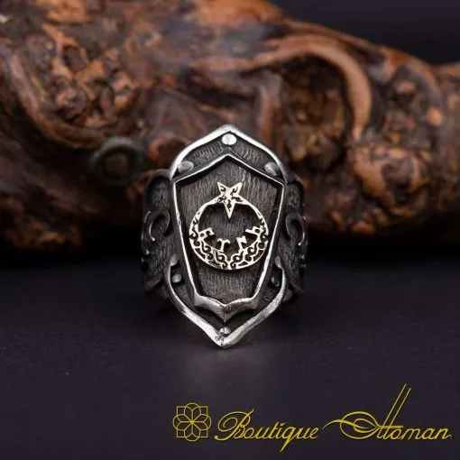 Heritage Collection Adjustable Thumb Ring With Crescent Star - Image 2
