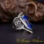 Heritage Collection Blue Mina Adjustable Thumb Ring With Kayi Tribe