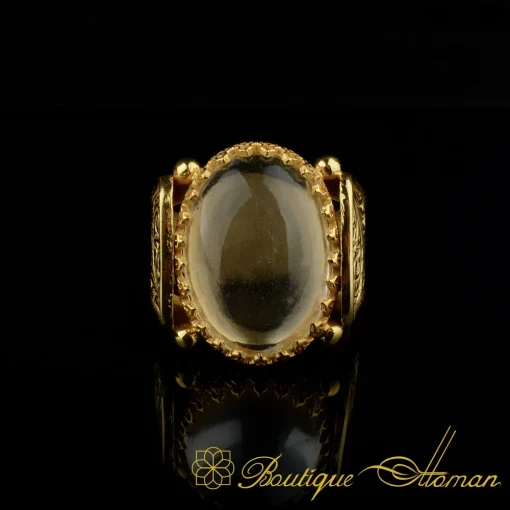 Hun Collection Dur Al Najaf Gold Version Men Ring - Image 3