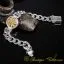 Skulls Silver Rotating Chain Bracelet For Men