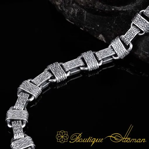 Alternative view of Special Design Silver Chain Bracelet For Men No:9