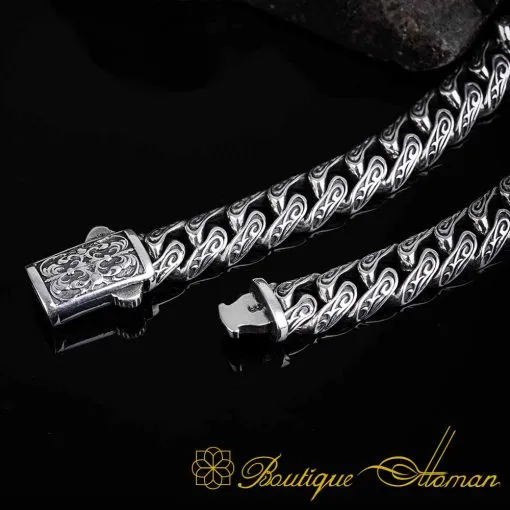 Special Design Silver Chain Bracelet For Men No:4 - Image 3