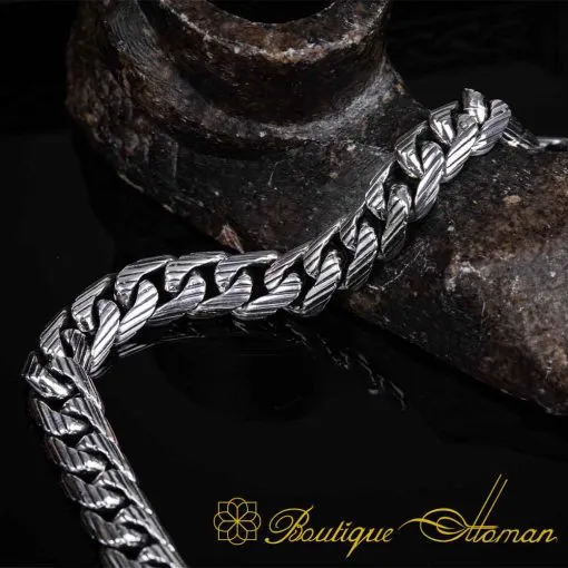 Alternative view of Special Design Silver Chain Bracelet For Men No:8