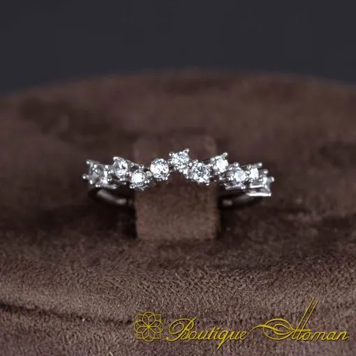 Elegant White Zircon Bridal Silver Jewelry Set - Image 6