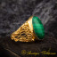 Malachite Filigree Women Ring (Gold Plated)