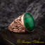 Malachite Filigree Women Ring (Rose Gold Plated)