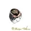 Micro Zircon Detailed Black Onyx Silver Men Ring With Coat of Arms