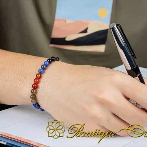 Mixed Gemstone Elastic Beaded Bracelet No:1 - Image 3