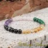 Mixed Gemstone Elastic Beaded Bracelet No:2