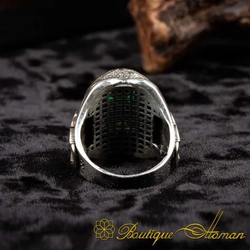 Mystic Topaz Elegant Silver Men Ring - Image 5