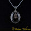 Nalain Shareef D Shape Black Aqeeq Pendant In 925 Sterling Silver