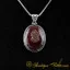 Nalain Shareef D Shape Red Yemeni Aqeeq Pendant In 925 Sterling Silver
