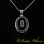 Nalain Shareef Flat Black Aqeeq Pendant In 925 Sterling Silver