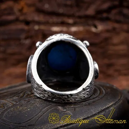 Nalain Shareef Turquoise Feroza Handmade Ring - Image 4