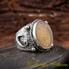 Nalain Shareef Yellow Aqeeq Handmade Ring