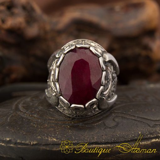Handcraft Natural Ruby 925 Silver Men Ring - Image 6