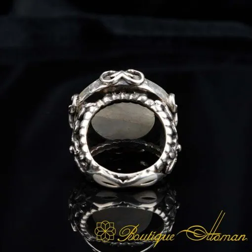 One of a Kind Mother of Pearl Silver Ring No:1 - Image 5