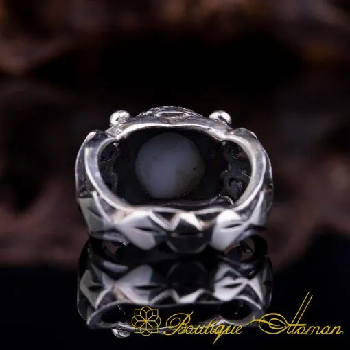 One of a Kind Sulemani Aqeeq Silver Ring No:6 - Image 4