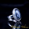 Oval Sulemani Aqeeq Plain Band Silver Women Ring