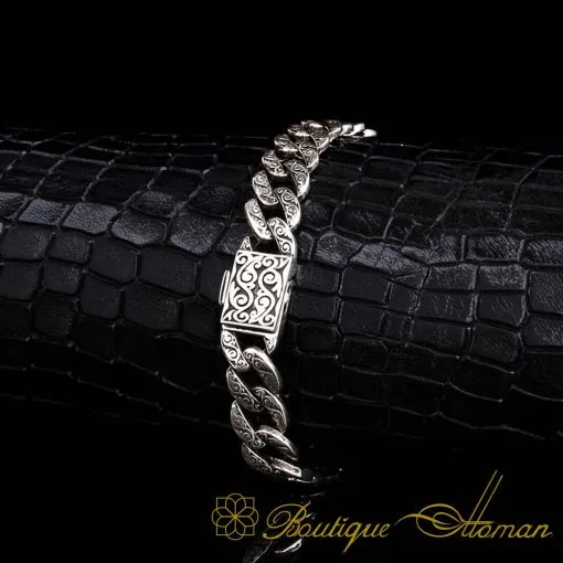 10 mm Exclusive Silver Chain Bracelet For Men - Image 4