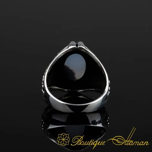 Rare Collection Yemeni Aqeeq Silver Ring No:18 - Image 5