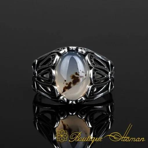 Rare Collection Yemeni Aqeeq Silver Ring No:21 - Image 3