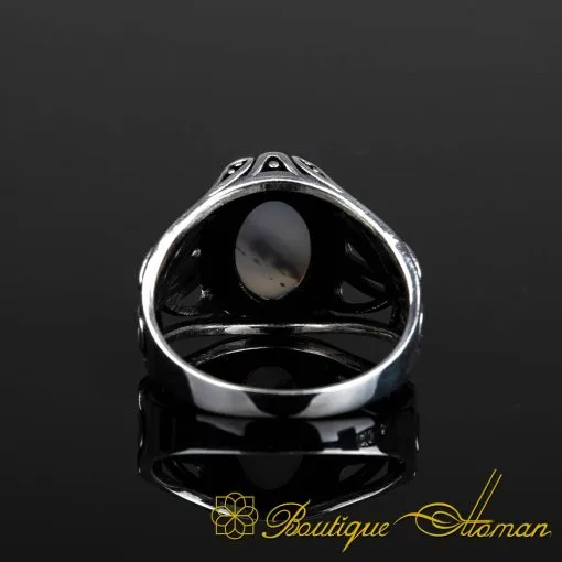 Rare Collection Yemeni Aqeeq Silver Ring No:21 - Image 5