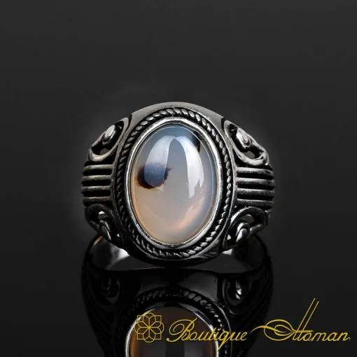 Rare Collection Yemeni Aqeeq Silver Ring No:22 - Image 3
