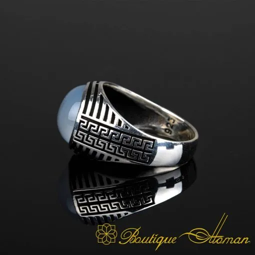 Rare Collection Yemeni Aqeeq Silver Ring No:23 - Image 4