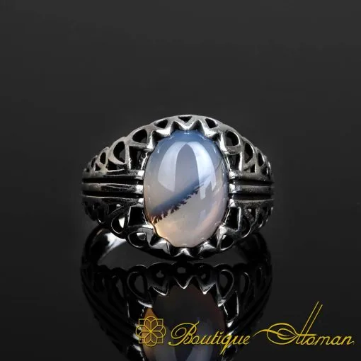 Rare Collection Yemeni Aqeeq Silver Ring No:26 - Image 3