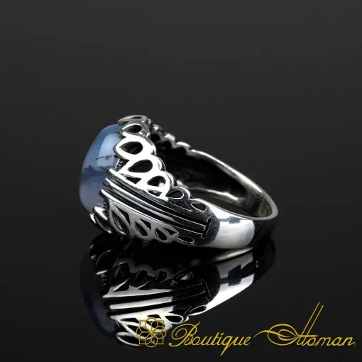 Rare Collection Yemeni Aqeeq Silver Ring No:26 - Image 4