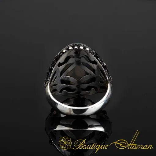 Rare Collection Yemeni Aqeeq Silver Ring No:28 - Image 5