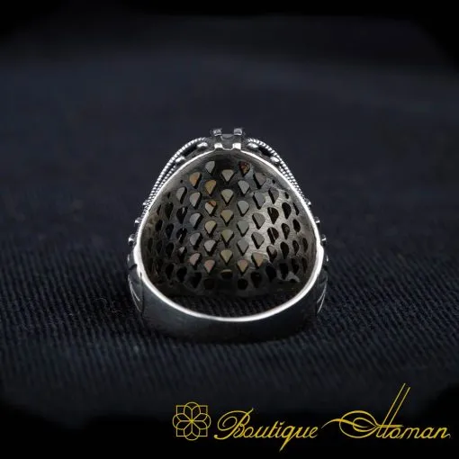 Rare Collection Yemeni Aqeeq Silver Ring No:8 - Image 4
