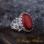 Red Yemeni Aqeeq D Shape Handcraft Women Ring