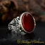 Red Yemeni Aqeeq Filigree Women Ring
