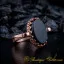 Black Aqeeq Hand Made Simple Women Ring (Rose Gold Plated)