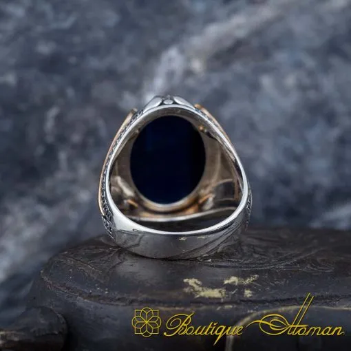 Royal Collection Blue Lapiz Silver Ring - Image 5