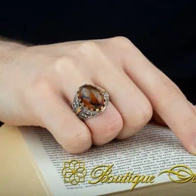 Royal Collection Rare Yemeni Aqeeq Silver Ring No:2 - Image 6