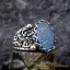 Seal Of Prophet Mohammad Blue Aqeeq Ring