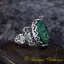 Seal Of Prophet Mohammad Green Aqeeq Handcraft Women Ring