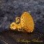 Seal Of Prophet Mohammad Yellow Aqeeq Handcraft Women Ring (Gold Plated)