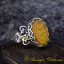 Seal Of Prophet Mohammad Yellow Aqeeq Handcraft Women Ring